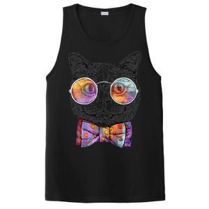 Nerd Cat With Glasses and Bow Tie PosiCharge Competitor Tank