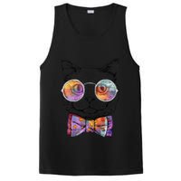 Nerd Cat With Glasses and Bow Tie PosiCharge Competitor Tank