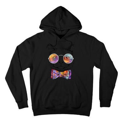 Nerd Cat With Glasses and Bow Tie Tall Hoodie