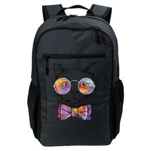 Nerd Cat With Glasses and Bow Tie Daily Commute Backpack