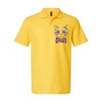 Nerd Cat With Glasses and Bow Tie Softstyle Adult Sport Polo