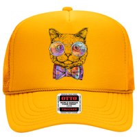 Nerd Cat With Glasses and Bow Tie Hat