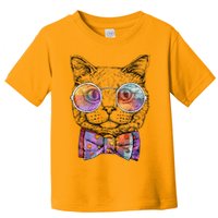 Nerd Cat With Glasses and Bow Tie Toddler T-Shirt