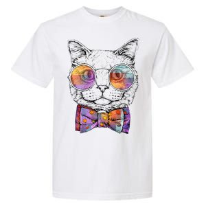 Nerd Cat With Glasses and Bow Tie Garment-Dyed Heavyweight T-Shirt