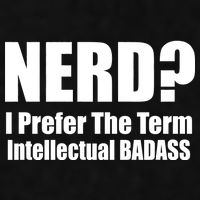 Nerd? I Prefer Intellectual Bad ass Ladies PosiCharge Tri-Blend Wicking Tank