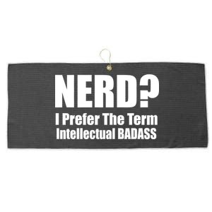 Nerd? I Prefer Intellectual Bad ass Large Microfiber Waffle Golf Towel