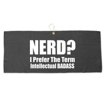 Nerd? I Prefer Intellectual Bad ass Large Microfiber Waffle Golf Towel