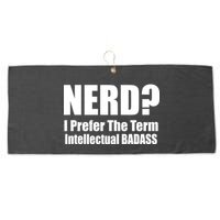 Nerd? I Prefer Intellectual Bad ass Large Microfiber Waffle Golf Towel