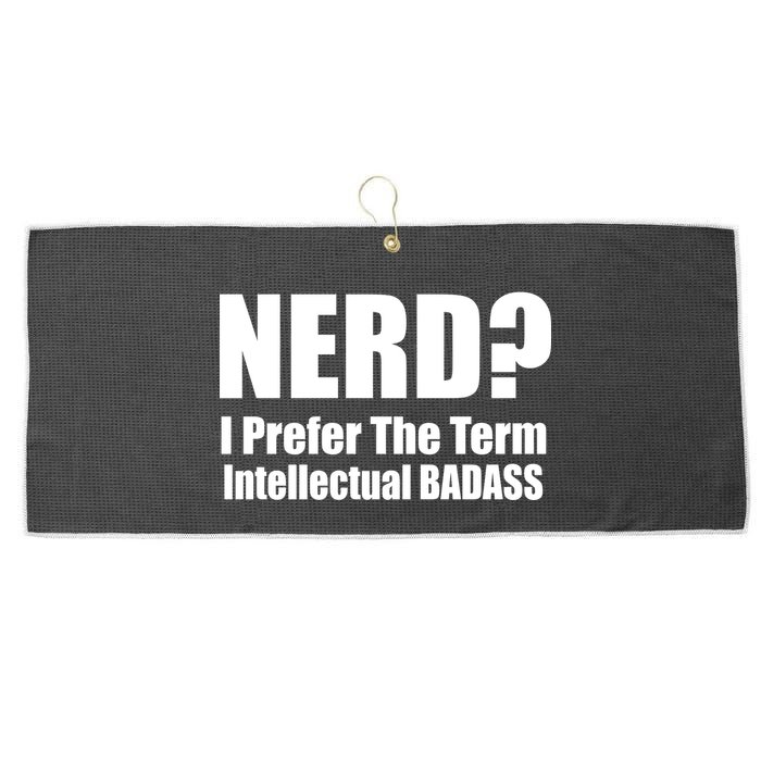 Nerd? I Prefer Intellectual Bad ass Large Microfiber Waffle Golf Towel