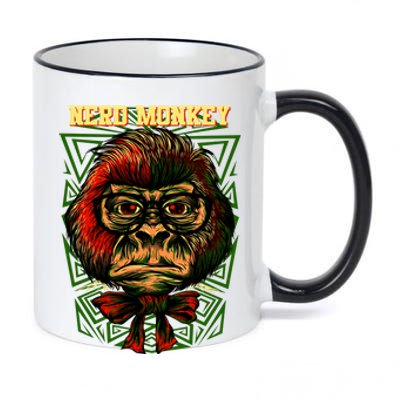 Nerd Monkey 11oz Black Color Changing Mug