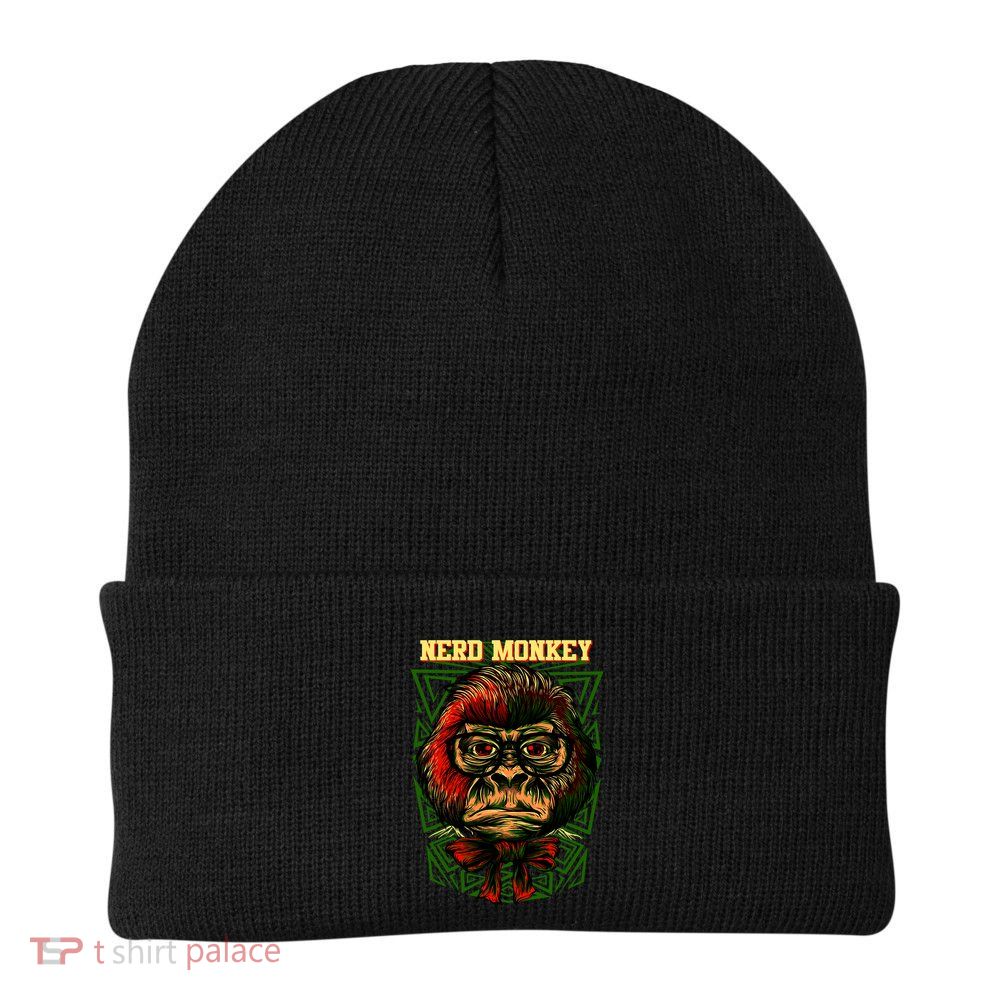 Nerd Monkey Knit Cap Winter Beanie