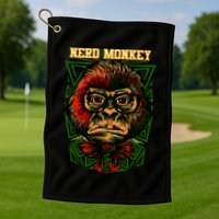 Nerd Monkey Golf Towel
