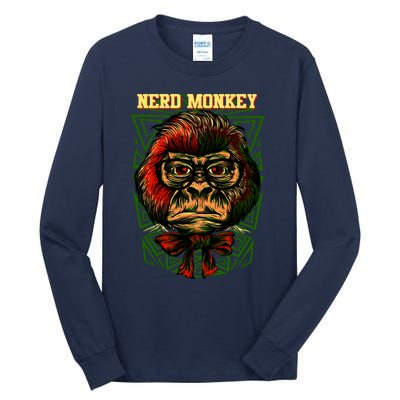 Nerd Monkey Tall Long Sleeve T-Shirt