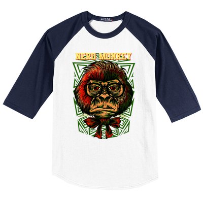 Nerd Monkey Baseball Sleeve Shirt