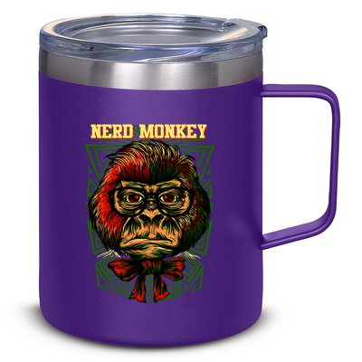 Nerd Monkey 12oz Stainless Steel Coffee Mug