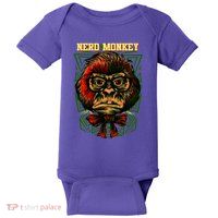 Nerd Monkey Baby Bodysuit