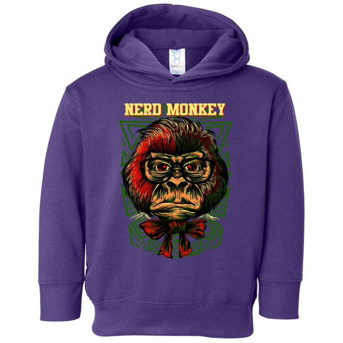 Nerd Monkey Toddler Hoodie