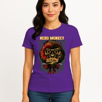 Nerd Monkey Womens T-Shirt