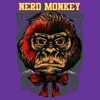 Nerd Monkey Women's V-Neck T-Shirt