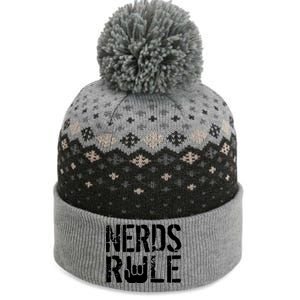 Nerds Rule The Baniff Cuffed Pom Beanie