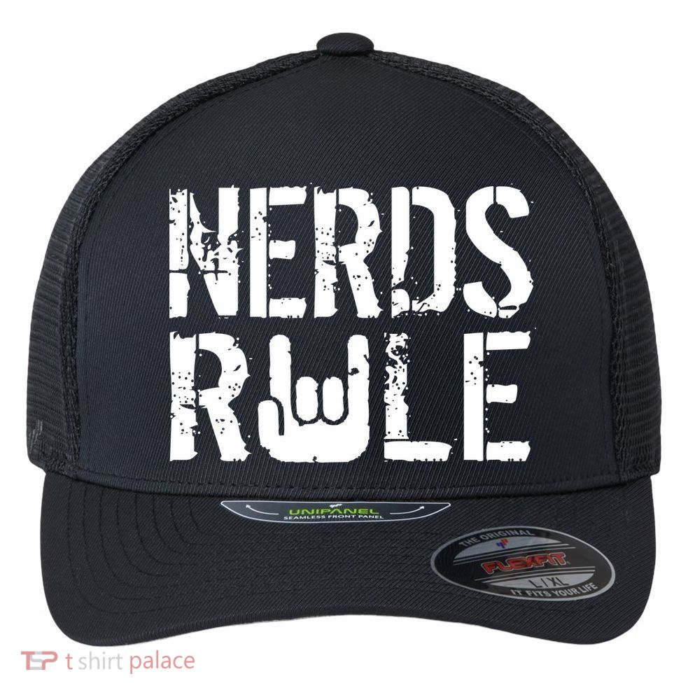 Nerds Rule Flexfit Unipanel Trucker Cap