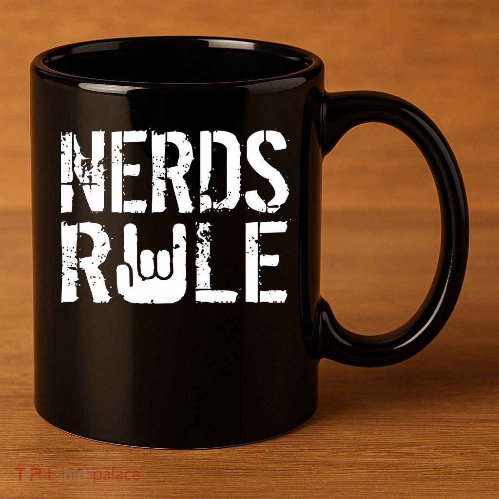 Nerds Rule 11oz C Handle Ceramic Mug