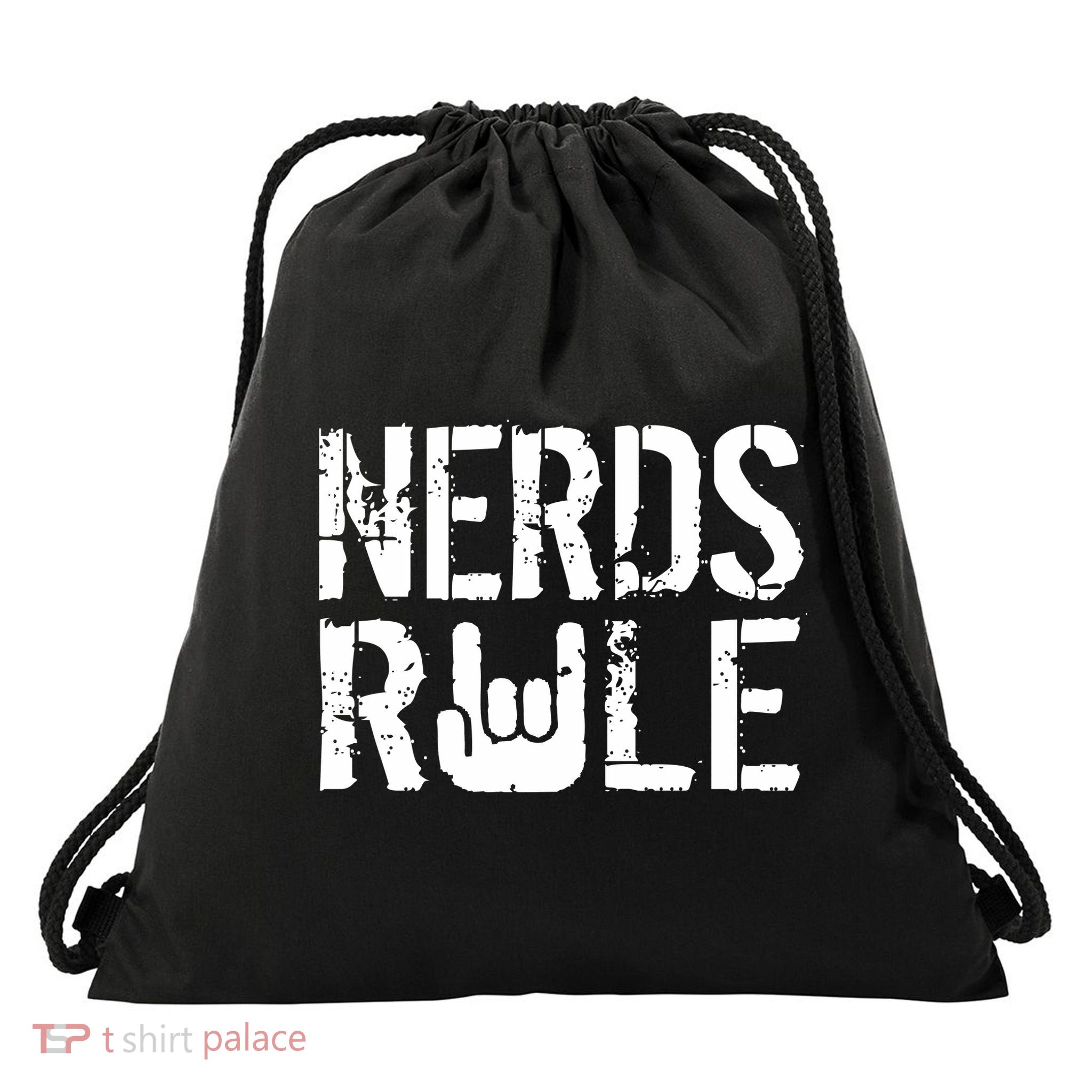 Nerds Rule Drawstring Bag