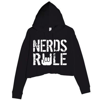 Nerds Rule Crop Fleece Hoodie