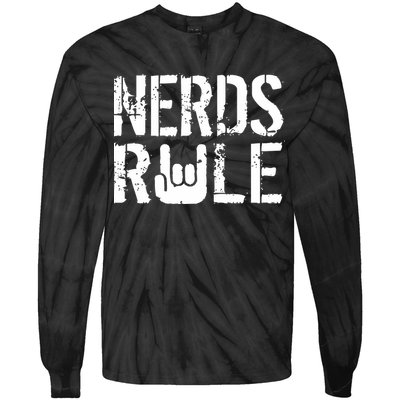 Nerds Rule Tie-Dye Long Sleeve Shirt