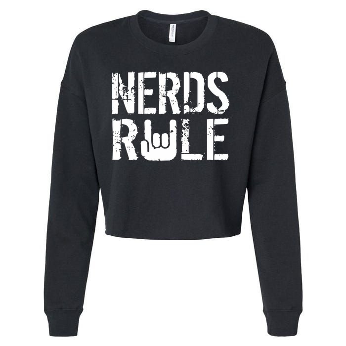 Nerds Rule Cropped Pullover Crew