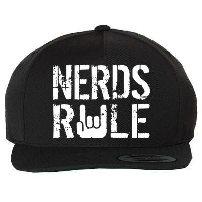 Nerds Rule Wool Snapback Cap