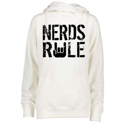 Nerds Rule Womens Funnel Neck Pullover Hood