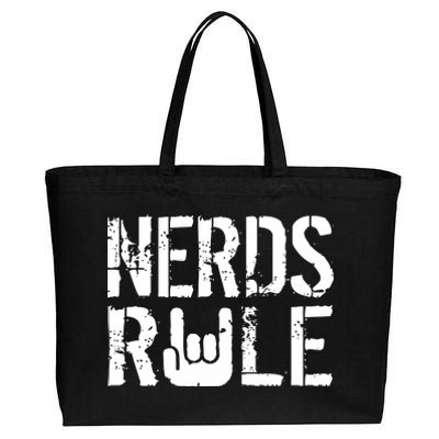 Nerds Rule Cotton Canvas Jumbo Tote