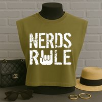 Nerds Rule Garment-Dyed Women's Muscle Tee