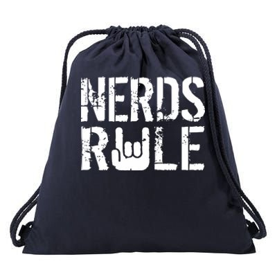 Nerds Rule Drawstring Bag