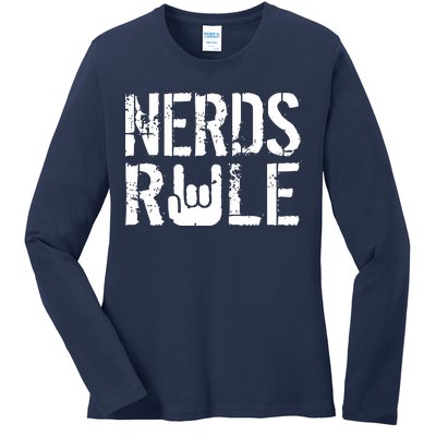 Nerds Rule Ladies Long Sleeve Shirt