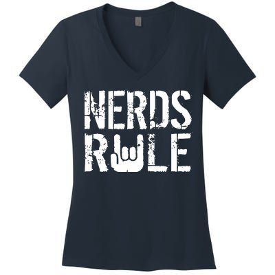 Nerds Rule Women's V-Neck T-Shirt