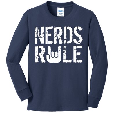 Nerds Rule Kids Long Sleeve Shirt