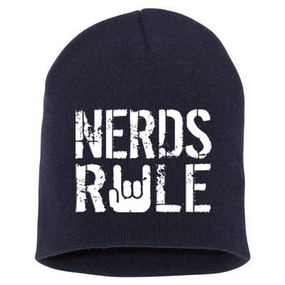 Nerds Rule Short Acrylic Beanie