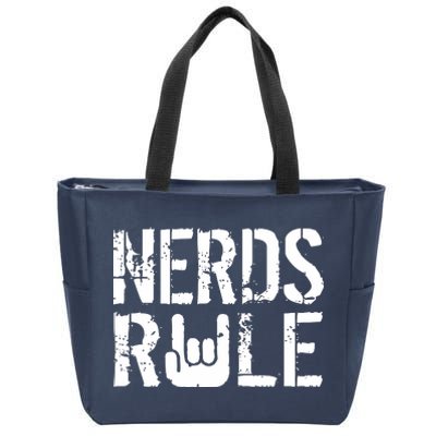 Nerds Rule Zip Tote Bag