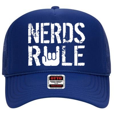 Nerds Rule High Crown Mesh Back Trucker Hat