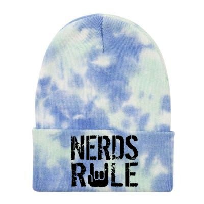 Nerds Rule Tie Dye 12in Knit Beanie