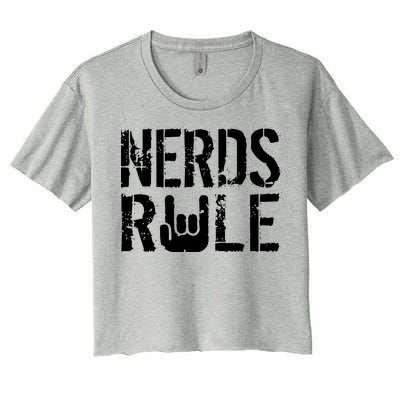 Nerds Rule Women's Crop Top Tee