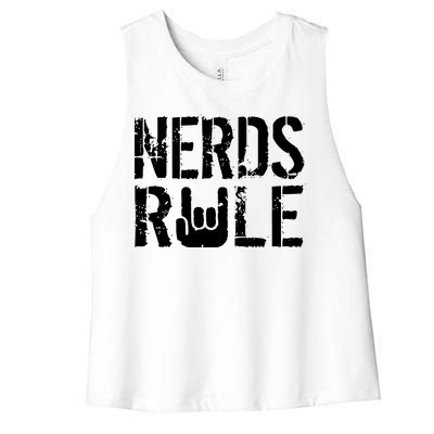 Nerds Rule Women's Racerback Cropped Tank