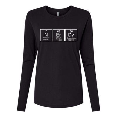 Nerdy Chemistry Periodic Table Womens Cotton Relaxed Long Sleeve T-Shirt