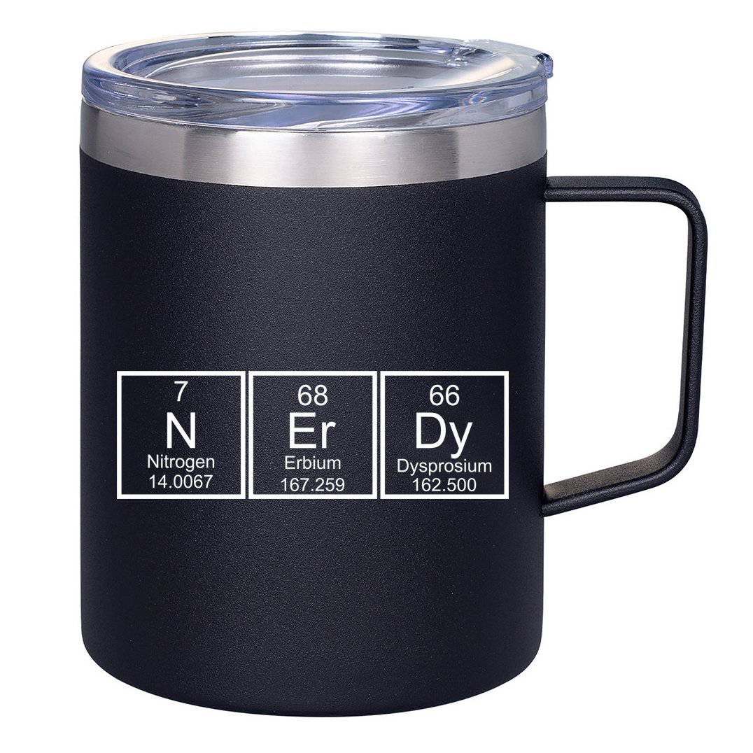 Nerdy Chemistry Periodic Table 12oz Stainless Steel Coffee Mug