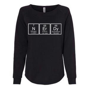 Nerdy Chemistry Periodic Table Womens California Wash Sweatshirt