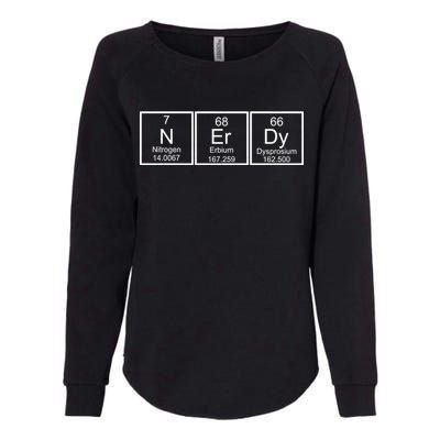 Nerdy Chemistry Periodic Table Womens California Wash Sweatshirt