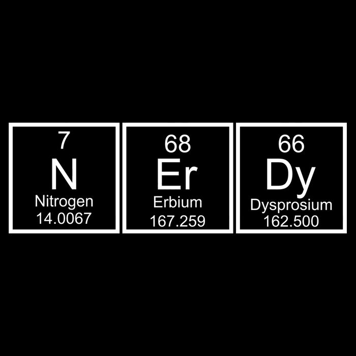Nerdy Chemistry Periodic Table Womens Tank Top