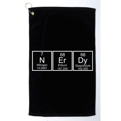 Nerdy Chemistry Periodic Table Platinum Collection Golf Towel